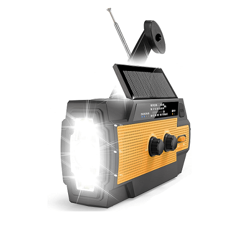 4000mAh Emergency Radio Crank Solar Hand Weather Power Bank Charger Flash Light - Picture 14 of 15